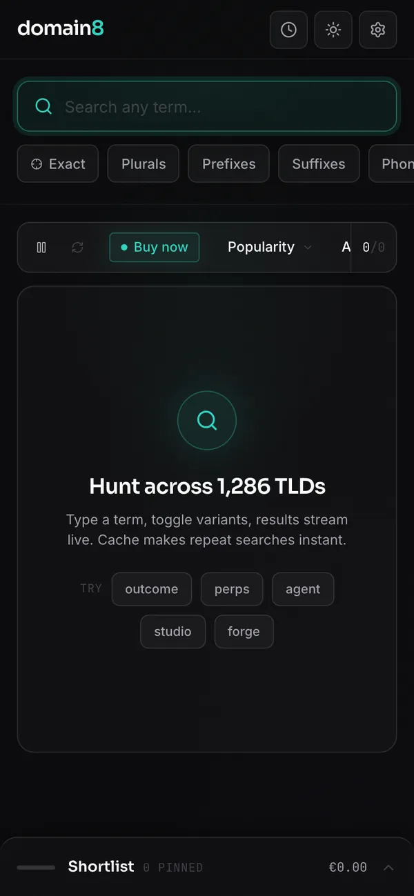 domain8 on a phone