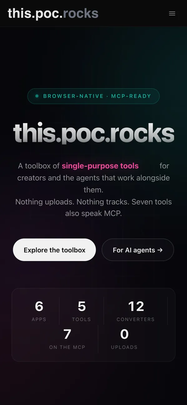 this.poc.rocks on a phone